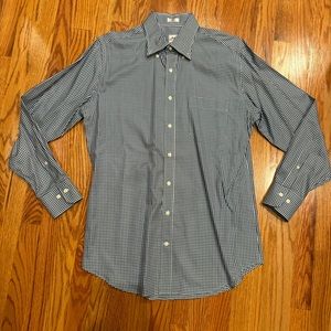 Peter Millar Nanoluxe Easycare blue and white checkered button down